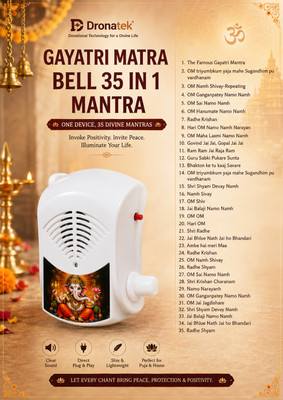 DRONATEK Trendy Continues Mini Mantra Bell 35 IN 1 Prayer Kit