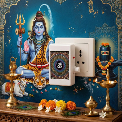 PREJOYO Mantra Chanting Device, 35 Mantras in 1 device , Led Light, Mantra Bell Prayer Kit