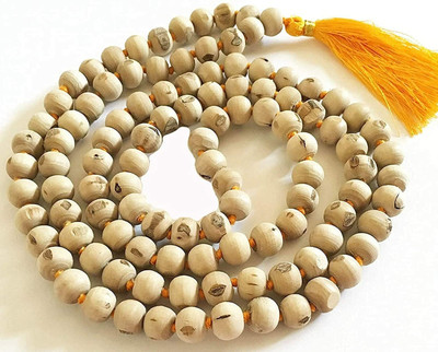 Firmus Pack of 1 Tulsi/Basil Wood 108+1 Beads&Natural Rosary String for Jaap,Pooja(8mm) Prayer Kit