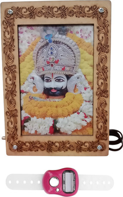D. E. S Khatu Shyam Ji Mantra Chanting Box with Wooden Frame & free naam jaap (7 IN 1) Prayer Kit