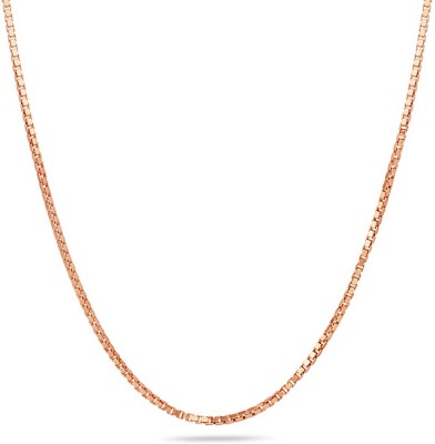 Candere by Kalyan Jewellers BIS Hallmark Bar Chain Rose Gold Precious Chain(18kt)