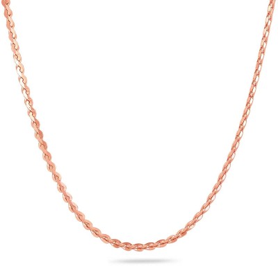 Candere by Kalyan Jewellers BIS Hallmark Curb Chain Rose Gold Precious Chain(18kt)