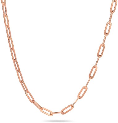 Candere by Kalyan Jewellers BIS Hallmark Cable Chain Rose Gold Precious Chain(18kt)