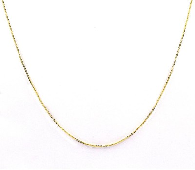Candere by Kalyan Jewellers Lightweight Cable Chain Cable Chain Yellow Gold Precious Chain(18kt)