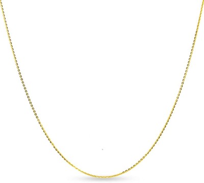 Candere by Kalyan Jewellers BIS Hallmark 20 inch Curb Chain Yellow Gold Precious Chain(22kt)