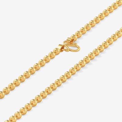 Joyalukkas Designer Bead Ball Chain Yellow Gold Precious Chain(22kt)