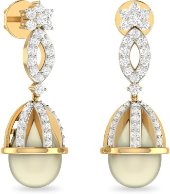 PC Jeweller The Asya Yellow Gold 18kt Diamond Drop Earring