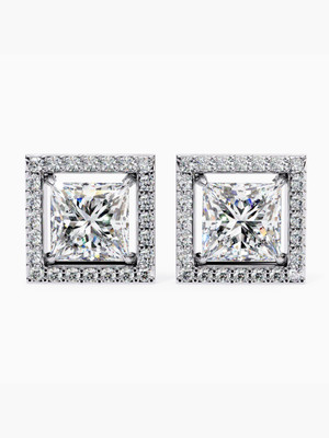 VALANOVA VSE0023P400 WHITE White Gold 9kt Lab Grown Diamond Stud Earring