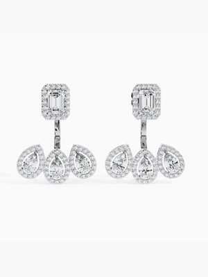 VALANOVA VSE0047 WHITE White Gold 9kt Lab Grown Diamond Stud Earring