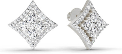 Sparkles White Gold 14kt Diamond Stud Earring