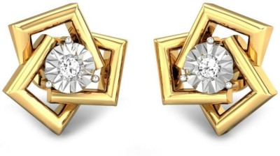 Candere by Kalyan Jewellers C012742_18K_SIIJ Yellow Gold 18kt Diamond Stud Earring