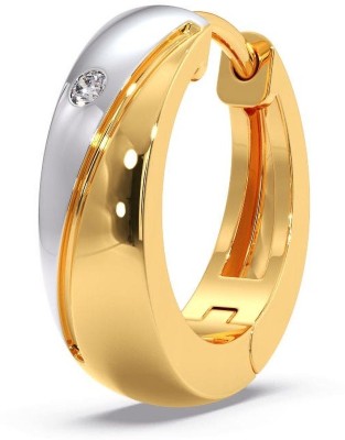 Candere by Kalyan Jewellers Huggie Diamond Earrings for men Yellow Gold 18kt Stud Earring