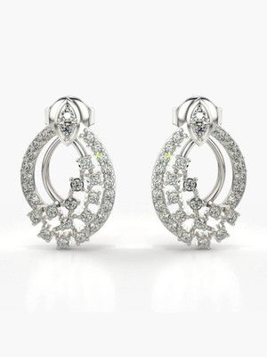 VALANOVA VGE0167A WHITE White Gold 9kt Lab Grown Diamond Stud Earring