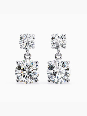 VALANOVA VSE0004R300 WHITE White Gold 9kt Lab Grown Diamond Stud Earring