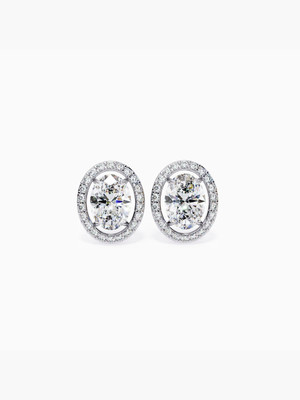 VALANOVA VSE0022V150 WHITE White Gold 9kt Lab Grown Diamond Stud Earring