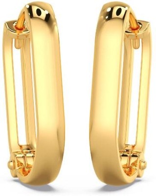 Candere by Kalyan Jewellers Yellow Gold 14kt Huggie Earring