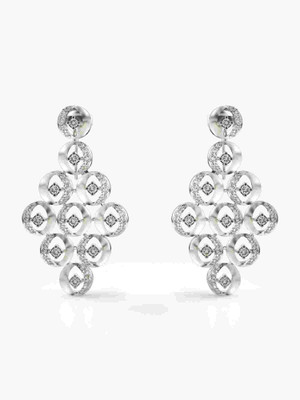 VALANOVA VGE0025A WHITE White Gold 9kt Lab Grown Diamond Stud Earring