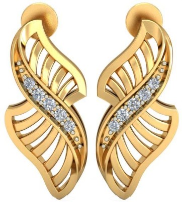 avsar AVE539YA Yellow Gold 18kt Diamond Stud Earring