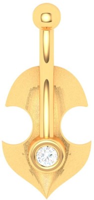 PC Chandra Jewellers Violin And Anchor Shaped (750) 18kt Diamond Yellow Gold Nose Wire