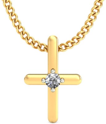 avsar Certified Diamond & BIS Hallmark AVP687YA 18kt Diamond Yellow Gold Pendant
