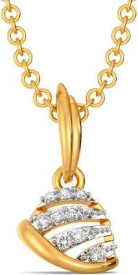 Melorra 18KT Blend in Beret Diamond Pendant 18kt Diamond Yellow Gold Pendant