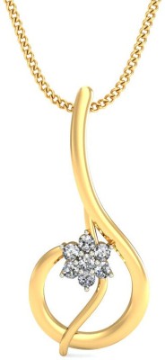 avsar BIS Hallmark AVP519YB 14kt Cubic Zirconia Yellow Gold Pendant