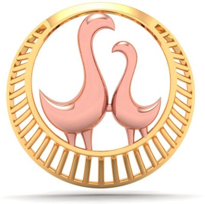 PC Chandra Jewellers Bird With Rose 14kt Yellow Gold Pendant