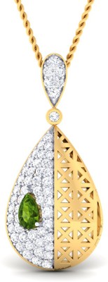 avsar Certified Diamond & BIS Hallmark AVP1002YA 18kt Diamond Yellow Gold Pendant