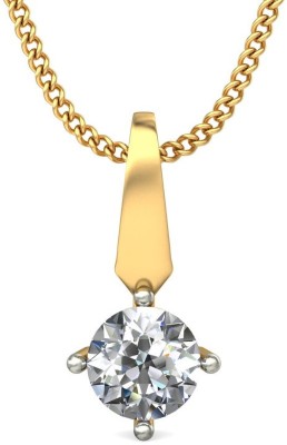 avsar BIS Hallmark AVP589YB 14kt Cubic Zirconia Yellow Gold Pendant