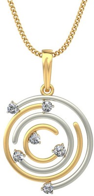 avsar Certified Diamond & BIS Hallmark AVP550YA 18kt Diamond Yellow Gold Pendant