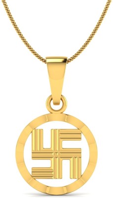 LORDS JEWELS SWASTIK GOLD PENDANT 1.1 Grams 22kt Yellow Gold Pendant