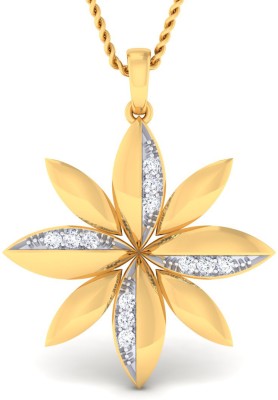 avsar BIS Hallmark AVP984YB 14kt Cubic Zirconia Yellow Gold Pendant