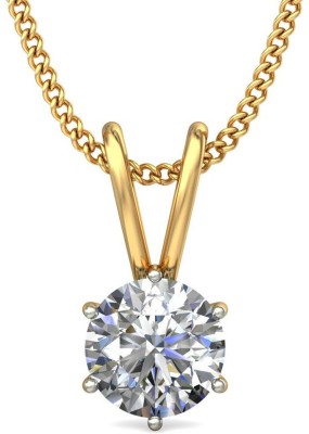 avsar BIS Hallmark AVP621YB 14kt Cubic Zirconia Yellow Gold Pendant