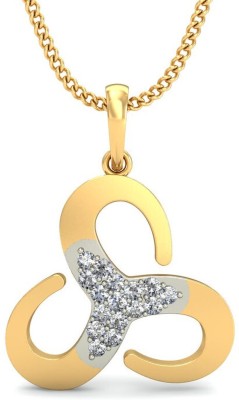 avsar Certified Diamond & BIS Hallmark AVP709YA 18kt Diamond Yellow Gold Pendant