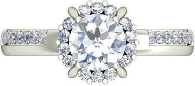 avsar AVR850WB 14kt Cubic Zirconia White Gold ring