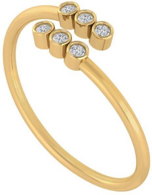 Diamtrendz Jewels Certified Real Diamond 18kt Diamond Yellow Gold ring