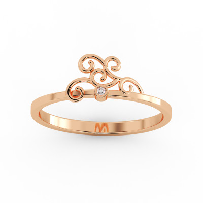 avsar AVR1102PB 14kt Diamond Rose Gold ring