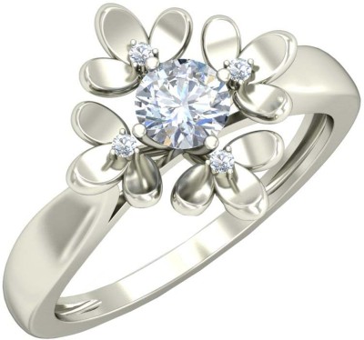 avsar AVR818WB 14kt Cubic Zirconia White Gold ring