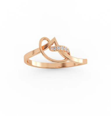 avsar AVR1089PB 14kt Cubic Zirconia Rose Gold ring
