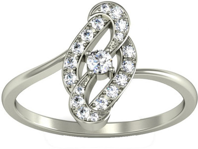 avsar AVR479YB 14kt Cubic Zirconia White Gold ring