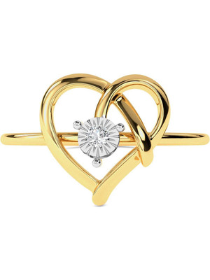 KISNA Diamond Gold Ring for Women 14kt Diamond Yellow Gold ring