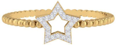 Diamtrendz Jewels Certified Real Diamond Star Bubble 18kt Diamond Yellow Gold ring