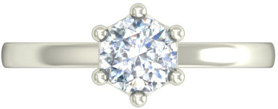 avsar AVR845WB 14kt Cubic Zirconia White Gold ring