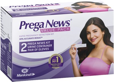 PREGANEWS Value Pack( 2 Gloves + 2 Urine Containers) Pregnancy Test Kit(2 Tests)