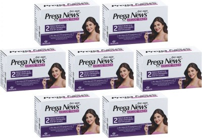 PREGANEWS Value Pack( 2 Gloves + 2 Urine Containers + 2 Pregnancy Test Kits ) x Pack of 7 Pregnancy Test Kit(14 Tests)