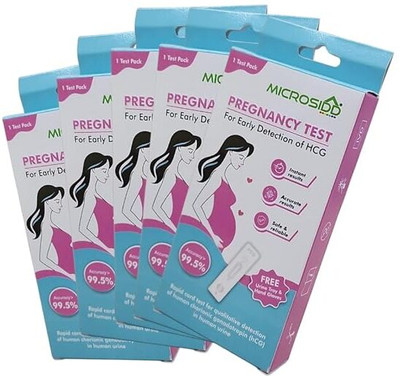MICROSIDD Pregnancy Test for early detection of HCG Pregnancy Test Kit(5 Tests)