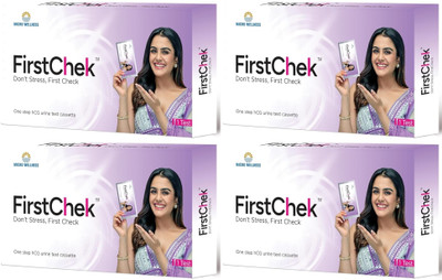 First Chek Don't Stress-FirstChek | One step hcg urine test cassette | 4 Pack Pregnancy Test Kit(4 Tests)