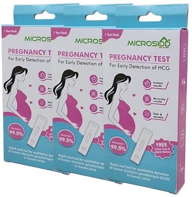 MICROSIDD Pregnancy Test for early detection of HCG Pregnancy Test Kit(3 Tests)
