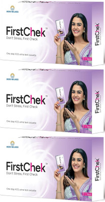 First Chek Don't Stress-FirstChek | One step hcg urine test cassette | 3 Pack Pregnancy Test Kit(3 Tests)
