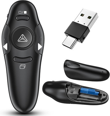 Jihaan Presentation Pointer Slide Advancer PPT Clicker for Mac iPad Computer Laptop Hyperlink Volume Control Wireless Presenter Remote Presentation Pointer Slide Presenter(Black) Jihaan Presentation Pointer Slide Advancer PPT Clicker for Mac iPad Computer Laptop Hyperlink Volume Control Wireless Presenter Remote Presentation Pointer Slide Presenter(Black)